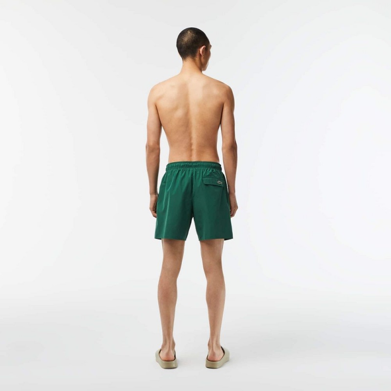 Men's Lacoste Quick-Dry with Travel Bag Swim Trunks Pine green | EFZ412370