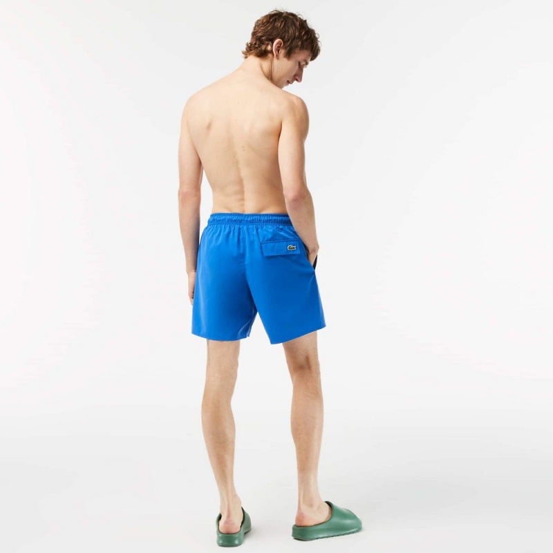 Men's Lacoste Quick-Dry with Travel Bag Swim Trunks Kingdom Blue | HBC507924