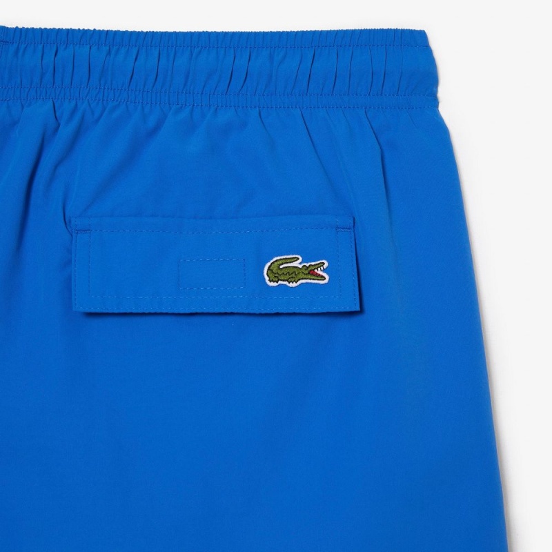 Men's Lacoste Quick-Dry with Travel Bag Swim Trunks Kingdom Blue | HBC507924