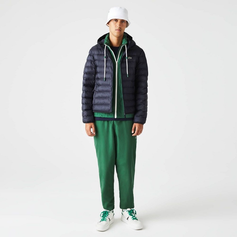 Men's Lacoste Quilted Jackets Abysm blue | PER915780