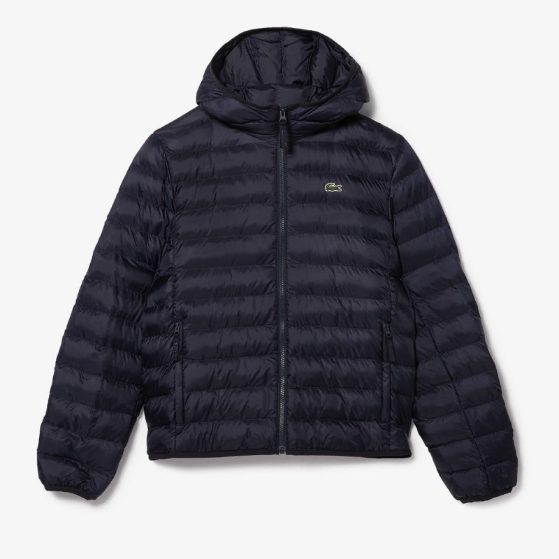 Men's Lacoste Quilted Jackets Abysm blue | PER915780