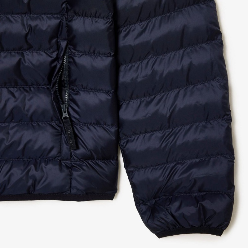 Men's Lacoste Quilted Jackets Abysm blue | PER915780