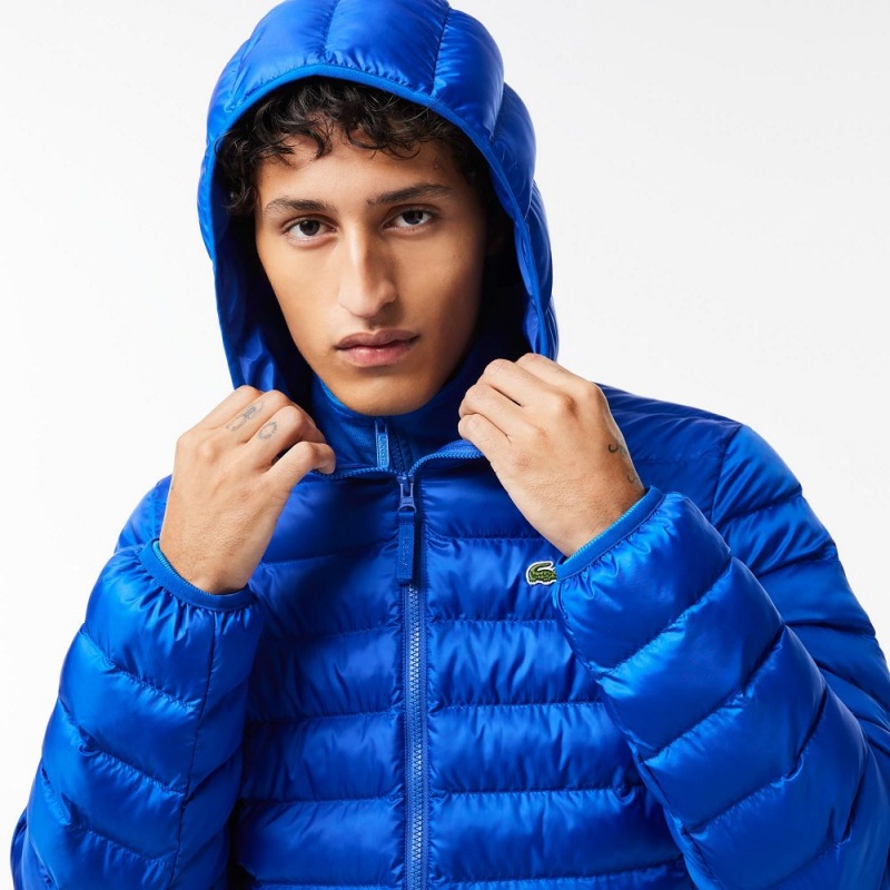 Men's Lacoste Quilted Jackets Gentian blue | TVZ608325