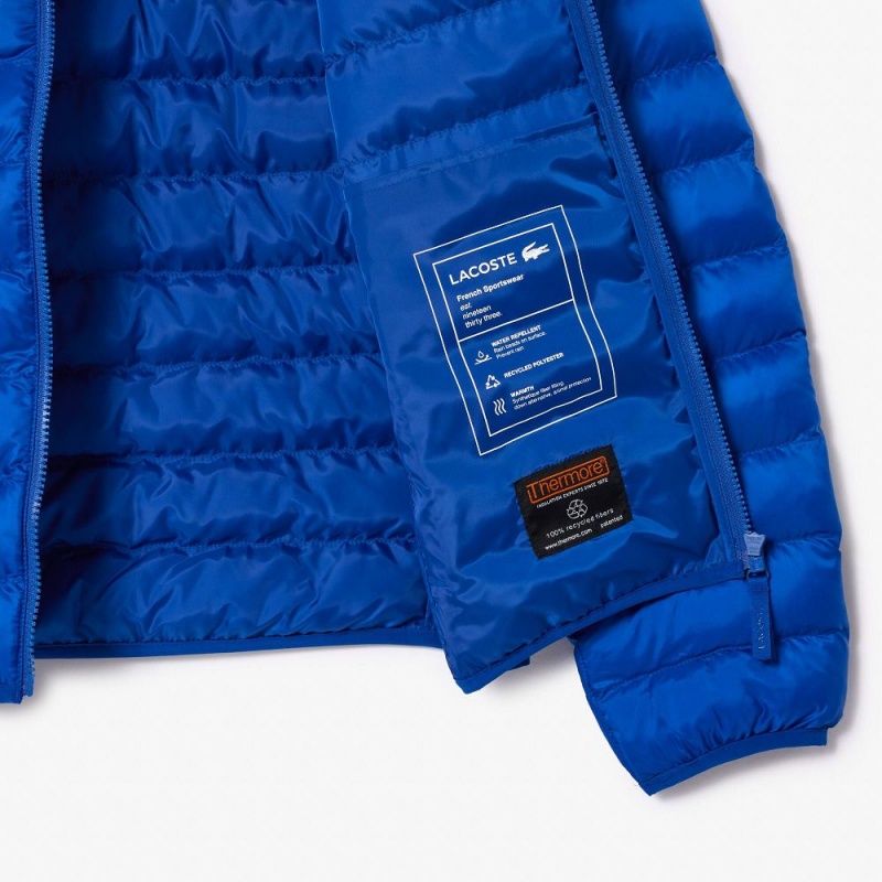 Men's Lacoste Quilted Jackets Gentian blue | TVZ608325