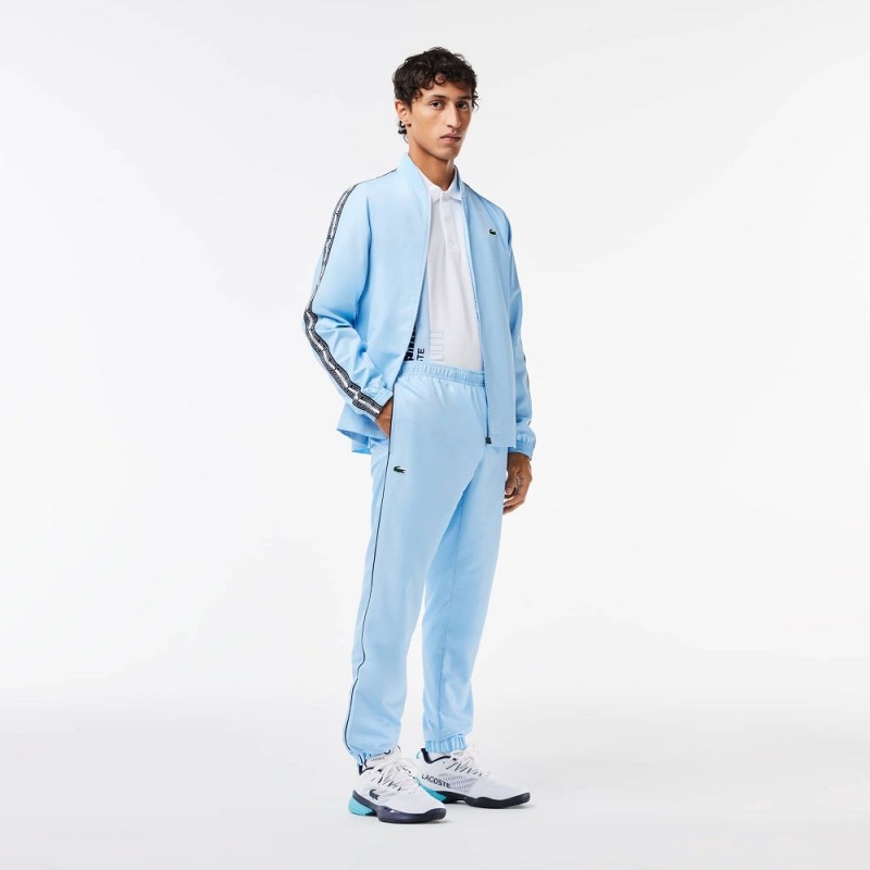 Men's Lacoste Recycled Fabric Tennis Tracksuits Pastel blue | EGY312069