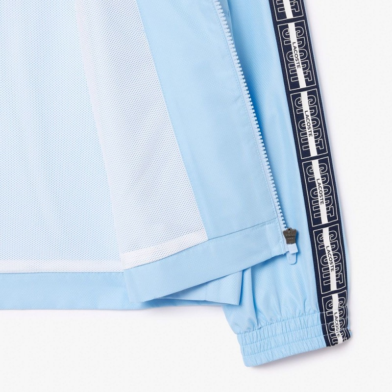 Men's Lacoste Recycled Fabric Tennis Tracksuits Pastel blue | EGY312069