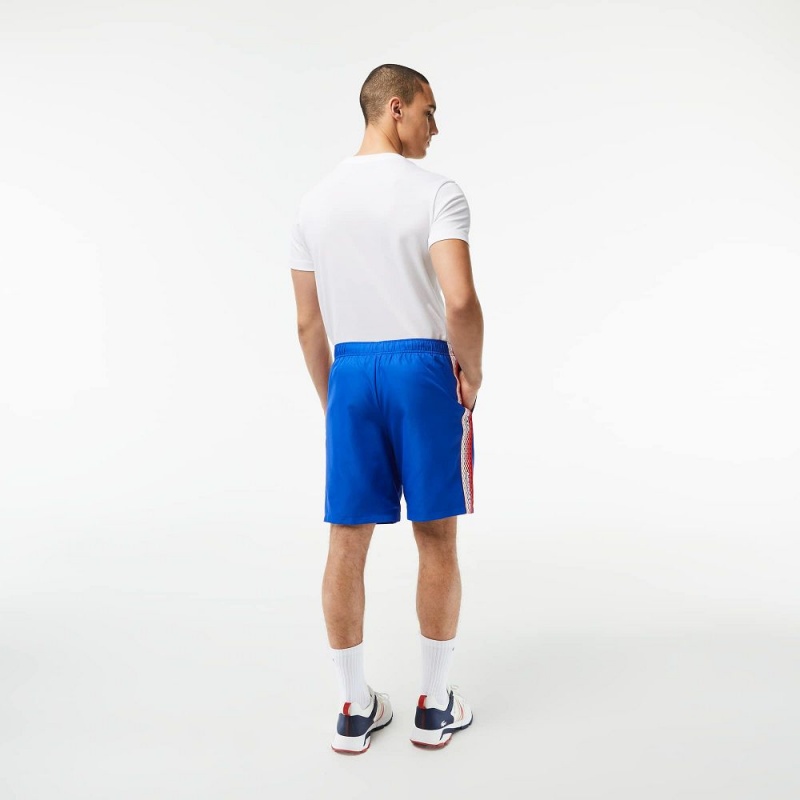 Men's Lacoste Recycled Polyester Tennis Shorts Kingdom Blue | KTZ932157