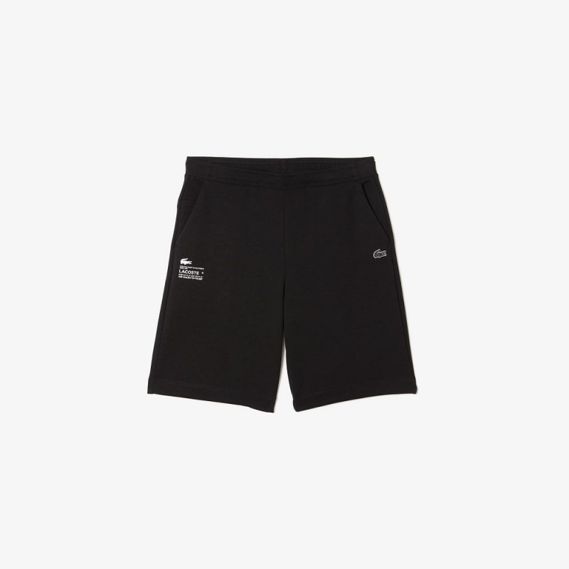 Men's Lacoste Reflective Print Shorts Black | NVI318546