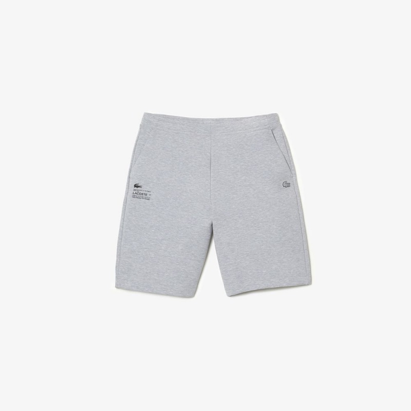 Men's Lacoste Reflective Print Shorts Grey Chine | YCB439601