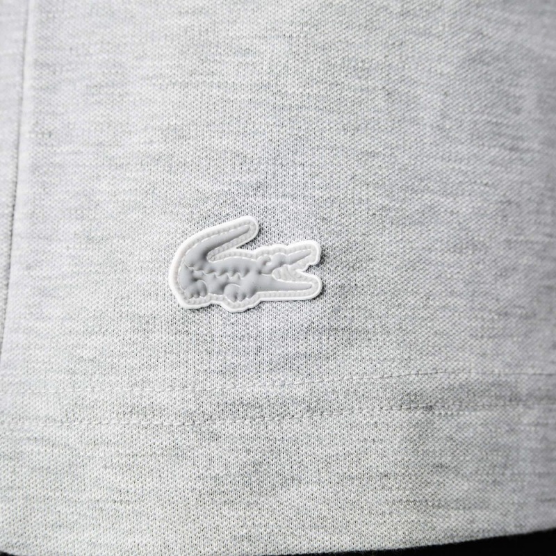 Men's Lacoste Regular Fit Branded Piqué T-Shirt Grey Chine | DCV586072