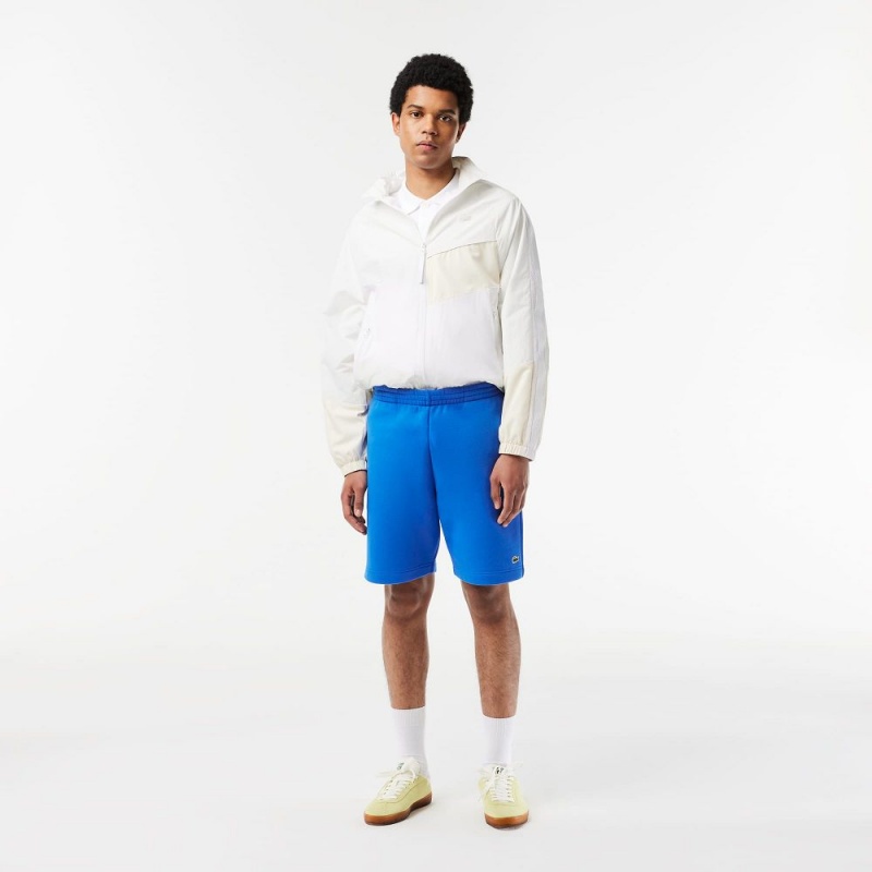 Men's Lacoste Regular Fit Fleece Shorts Blue | ZGV876039