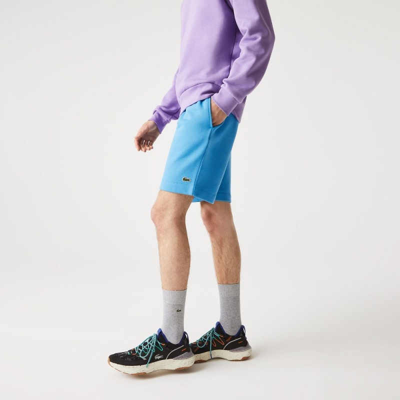 Men's Lacoste Regular Fit Fleece Shorts Blue | BSR136924