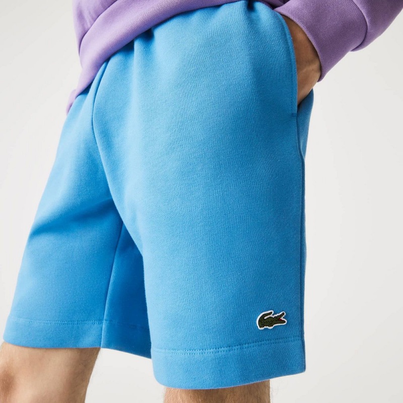 Men's Lacoste Regular Fit Fleece Shorts Blue | BSR136924