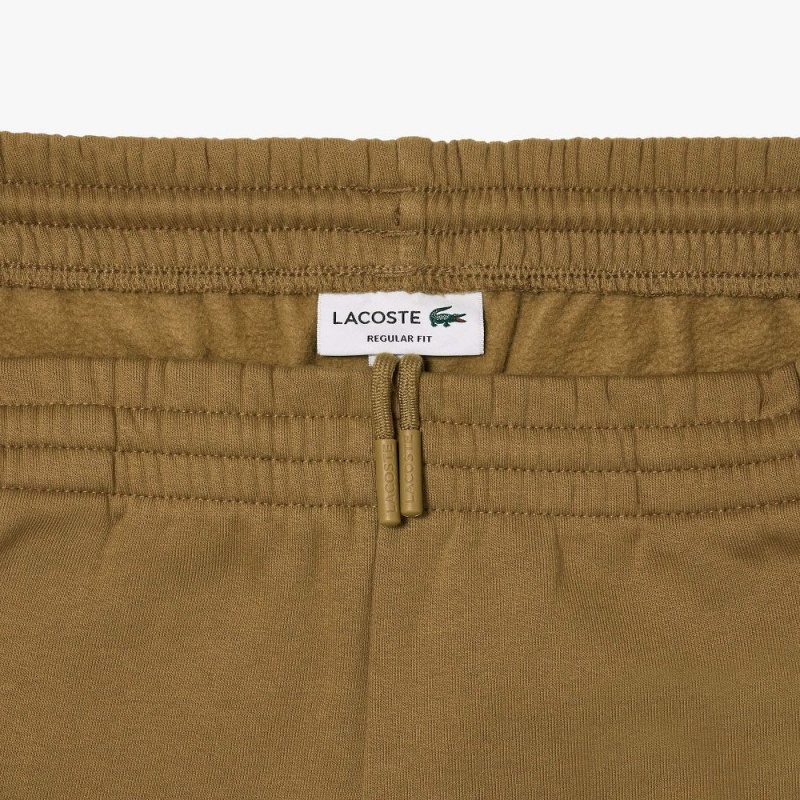 Men's Lacoste Regular Fit Fleece Shorts Brown | BVL029875