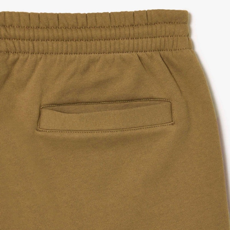 Men's Lacoste Regular Fit Fleece Shorts Brown | BVL029875