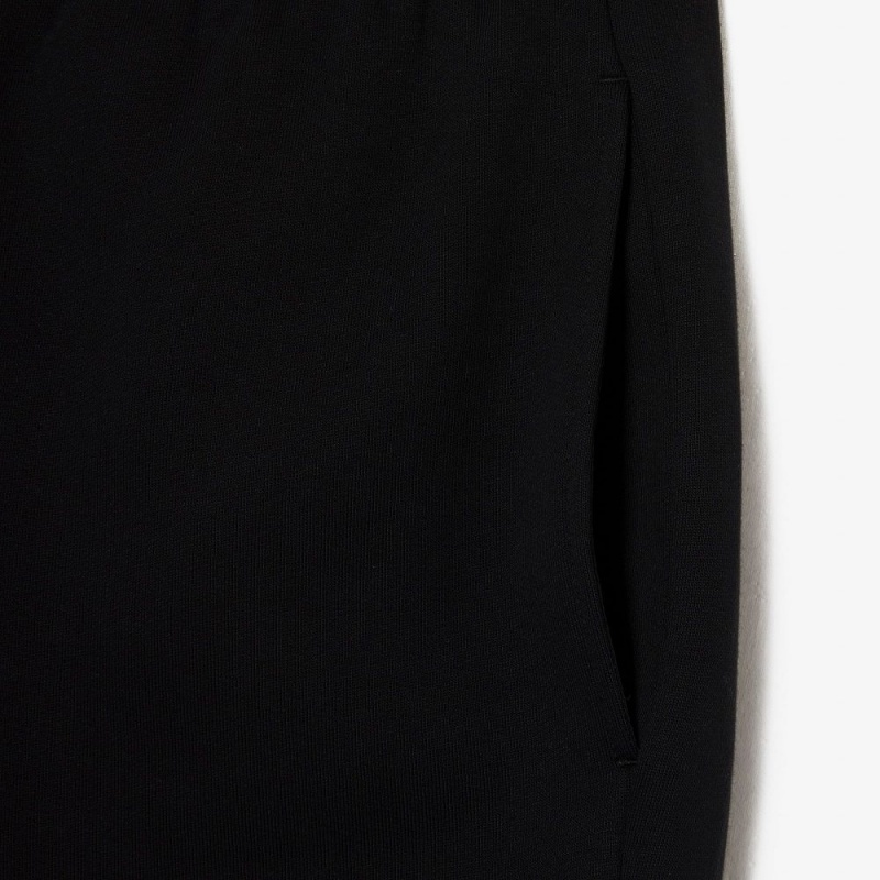 Men's Lacoste Regular Fit Fleece Shorts Black | CEM763980