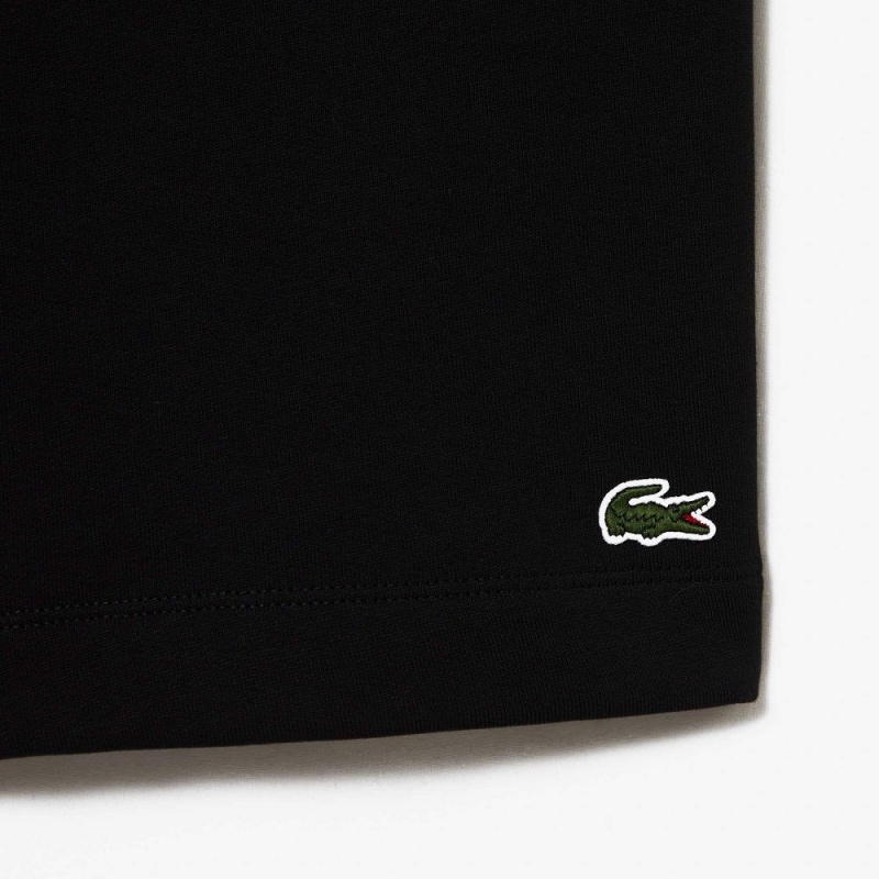 Men's Lacoste Regular Fit Fleece Shorts Black | CEM763980