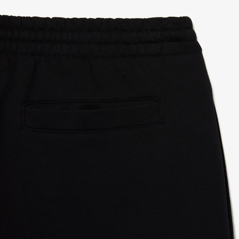 Men's Lacoste Regular Fit Fleece Shorts Black | CEM763980