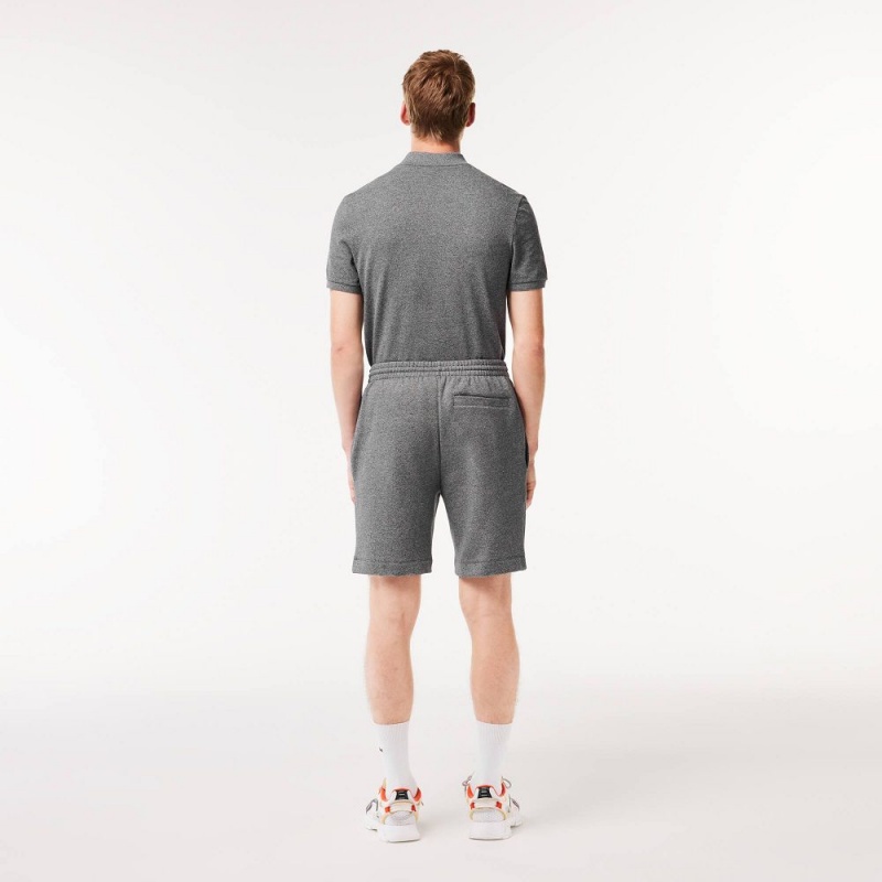 Men's Lacoste Regular Fit Fleece Shorts Dark Grey | YCK264791