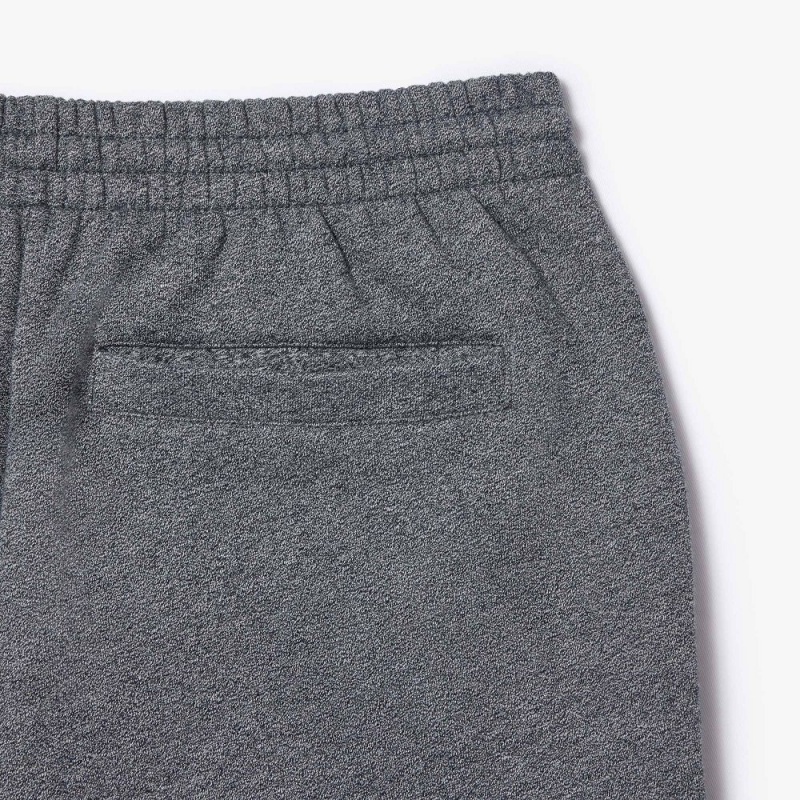 Men's Lacoste Regular Fit Fleece Shorts Dark Grey | YCK264791