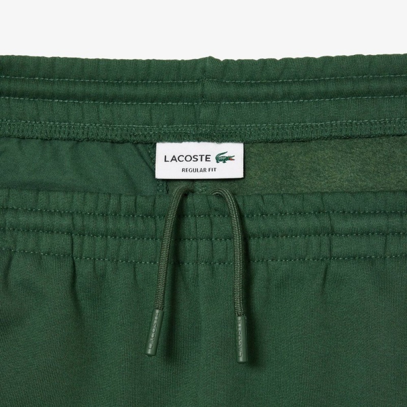 Men's Lacoste Regular Fit Fleece Shorts Dark Green | LGM687395