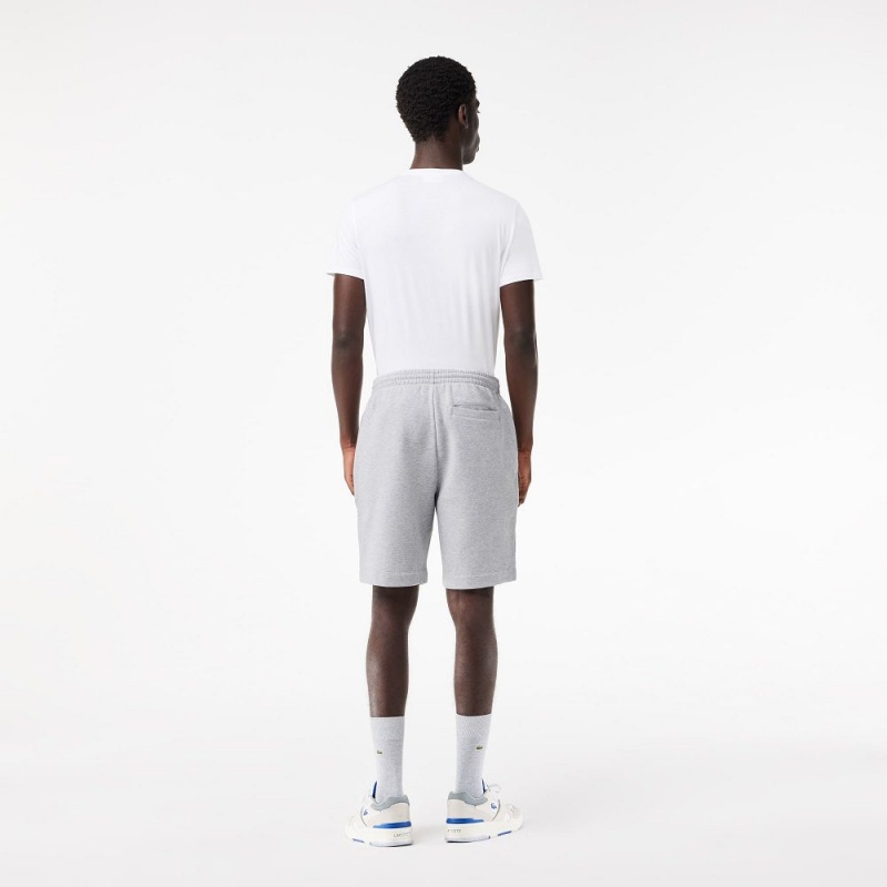 Men's Lacoste Regular Fit Fleece Shorts Grey Chine | OHS629785