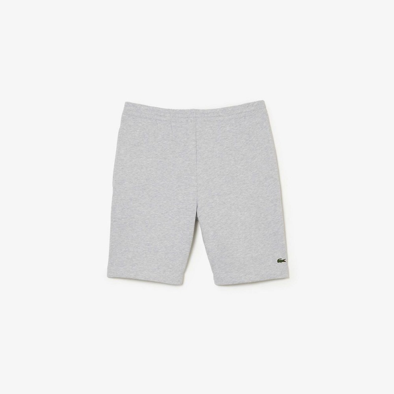 Men's Lacoste Regular Fit Fleece Shorts Grey Chine | OHS629785