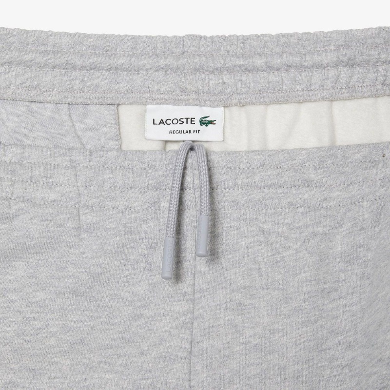 Men's Lacoste Regular Fit Fleece Shorts Grey Chine | OHS629785