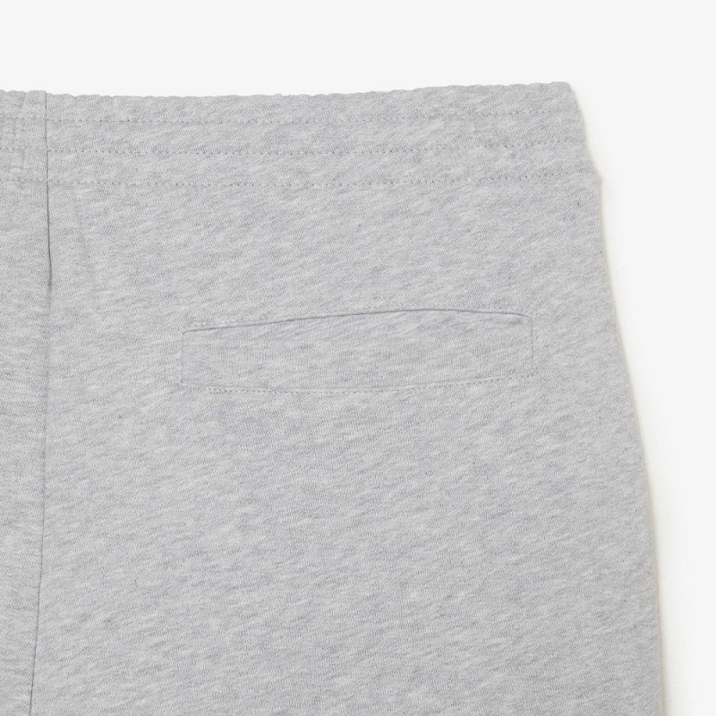 Men's Lacoste Regular Fit Fleece Shorts Grey Chine | OHS629785