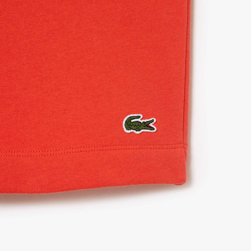 Men's Lacoste Regular Fit Fleece Shorts Orange | RCZ819576