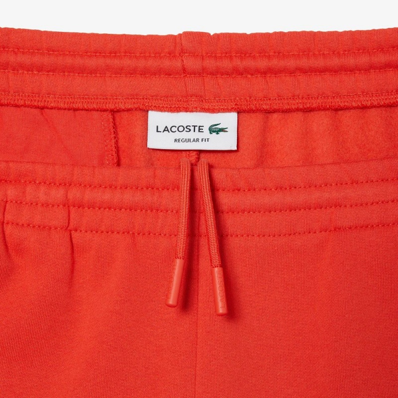 Men's Lacoste Regular Fit Fleece Shorts Orange | RCZ819576