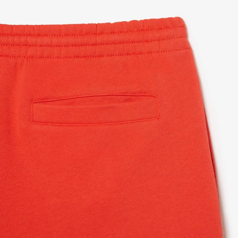 Men's Lacoste Regular Fit Fleece Shorts Orange | RCZ819576