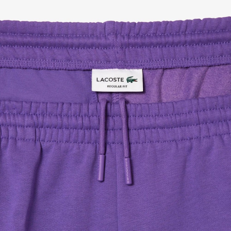 Men's Lacoste Regular Fit Fleece Shorts Purple | ZBX274601