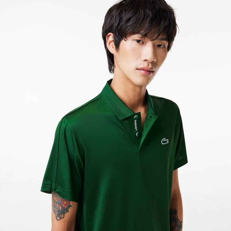 Men's Lacoste Regular Fit Jersey Sport Polo Shirts Green | WRE967528