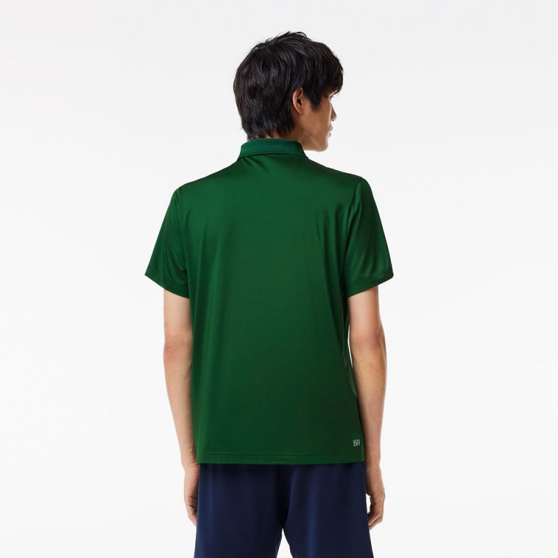 Men's Lacoste Regular Fit Jersey Sport Polo Shirts Green | WRE967528