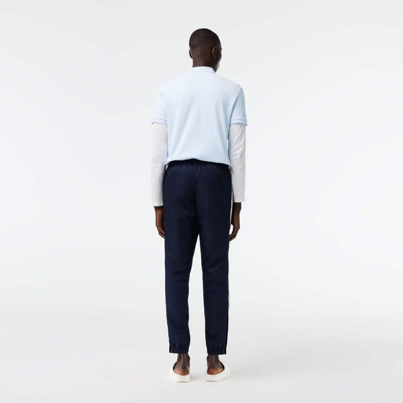 Men's Lacoste Regular Fit Joggers Navy Blue White | ZCX945821