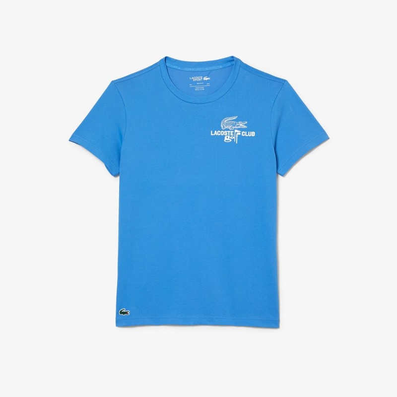 Men's Lacoste Regular Fit Organic Cotton Golf T-Shirt Ethereal blue | FKQ607892