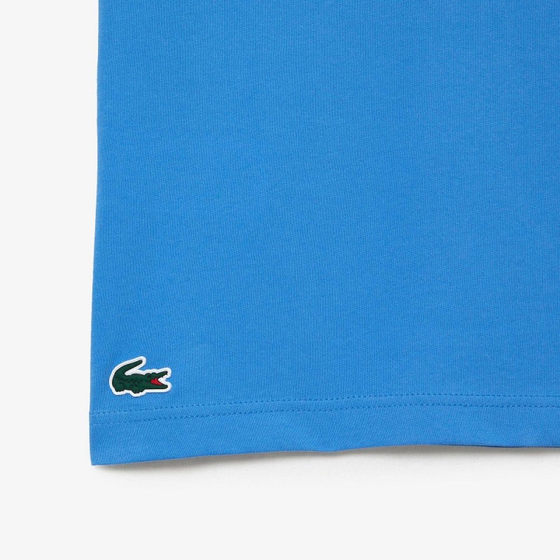 Men's Lacoste Regular Fit Organic Cotton Golf T-Shirt Ethereal blue | FKQ607892