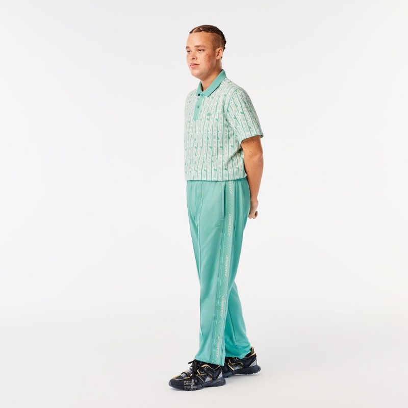 Men's Lacoste Regular Fit Piqué Sweatpants Green | CLX298016