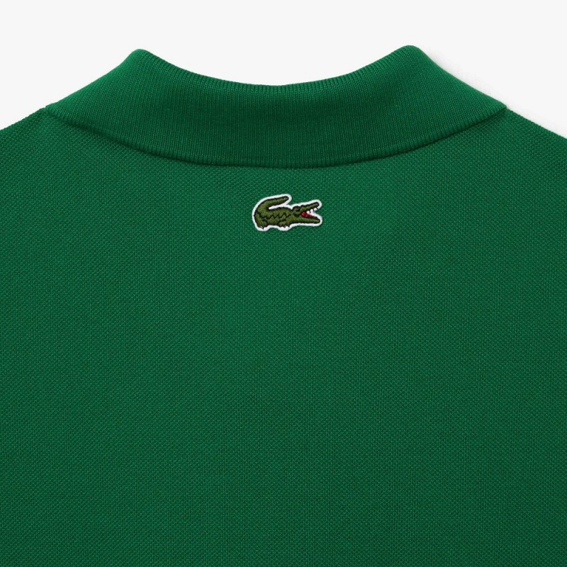 Men's Lacoste Regular Fit Quilted Crocodile Badge Polo Shirts Rocket Green | TVS798130