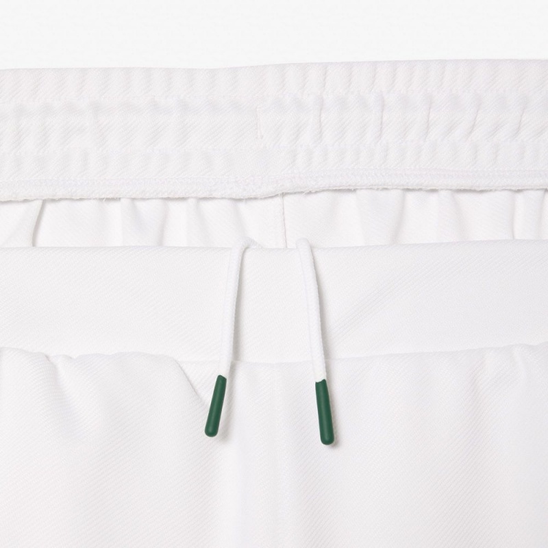 Men's Lacoste Regular Fit Recycled Fiber Sport Shorts White | XVK019287