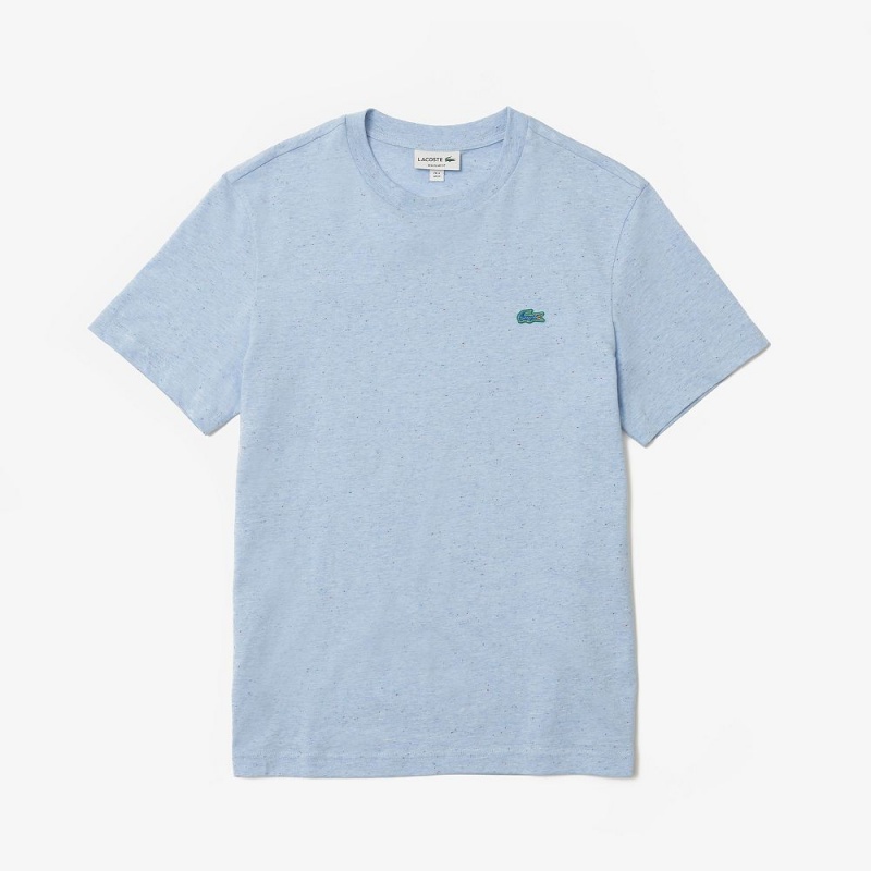 Men's Lacoste Regular Fit Speckled Print Cotton Jersey T-Shirt Turquoise | IGH308162