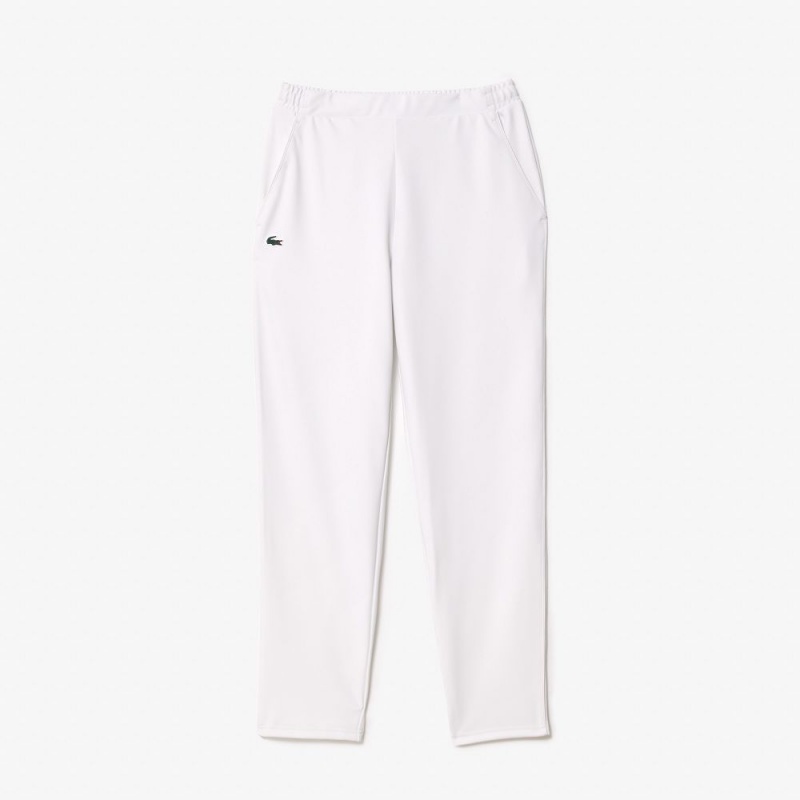 Men's Lacoste Regular Fit Stretch Jersey Sweatpants White | ZOB034829