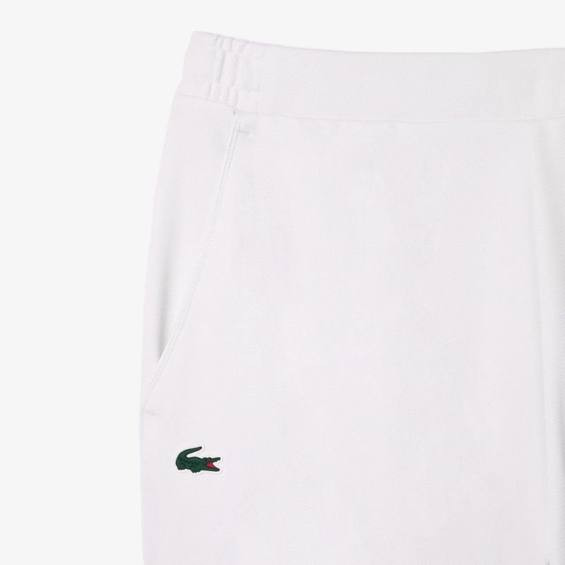 Men's Lacoste Regular Fit Stretch Jersey Sweatpants White | ZOB034829