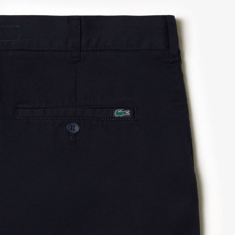 Men's Lacoste Regular Fit Stretch Organic Cotton Bermuda Shorts Abysm blue | HVK354719