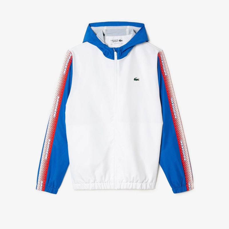 Men's Lacoste Regular Fit Tennis Tracksuits White Blue White | ZMI217830