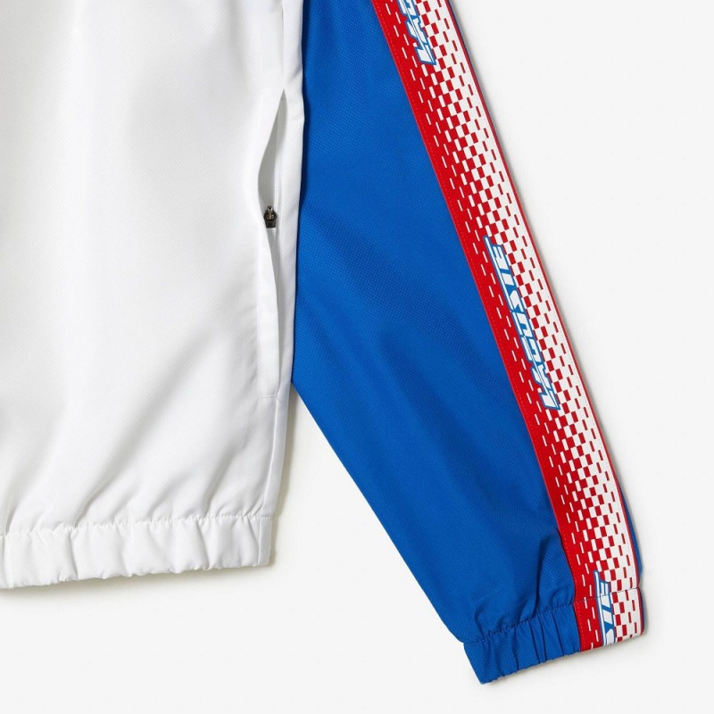 Men's Lacoste Regular Fit Tennis Tracksuits White Blue White | ZMI217830