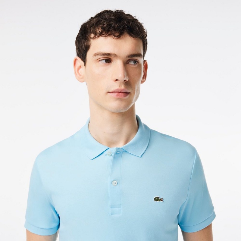 Men's Lacoste Regular Fit Ultra Soft Cotton Jersey Polo Shirts Agrion blue | OBR736520