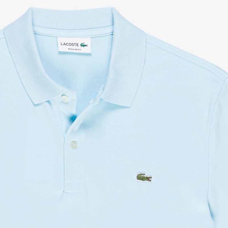 Men's Lacoste Regular Fit Ultra Soft Cotton Jersey Polo Shirts Agrion blue | OBR736520