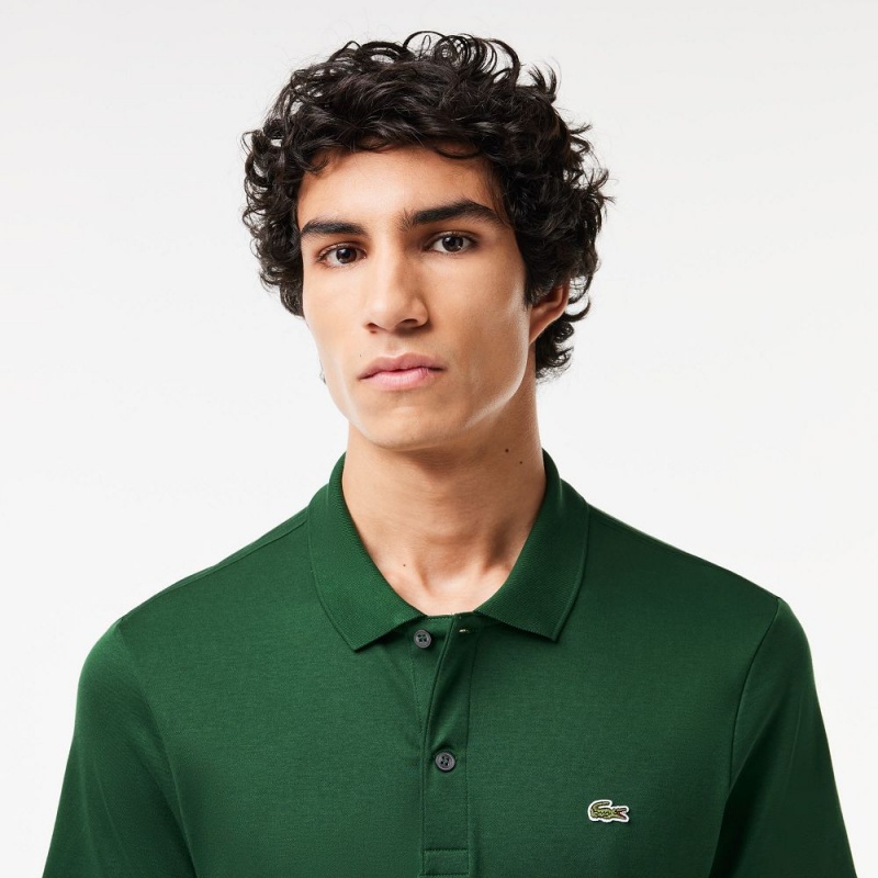 Men's Lacoste Regular Fit Ultra Soft Cotton Jersey Polo Shirts Pine green | KIB853726